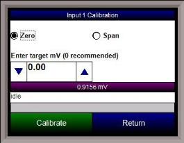 RPS Screen - Calibration - Zero